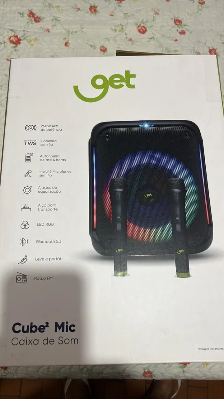 VENDO CAIXA GET COM 2 MICROFONES ZERADA - Foto 2