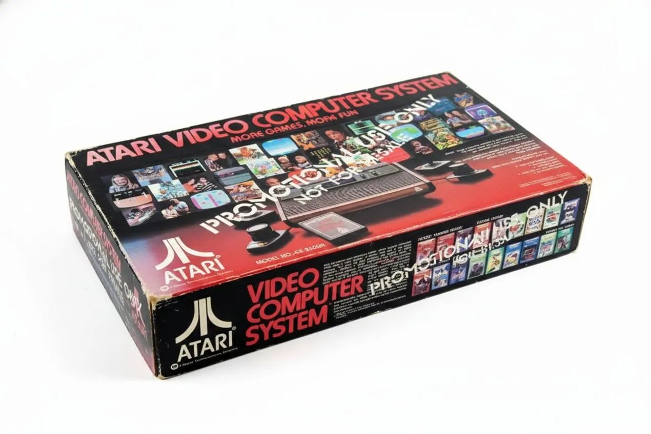 Atari 2600 original americano completo na caixa