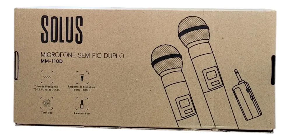 Microfone Sem Fio (2-m) Solus Mm-110d  - Foto 4