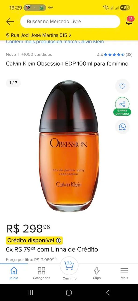 Perfume obsession Calvin Klein