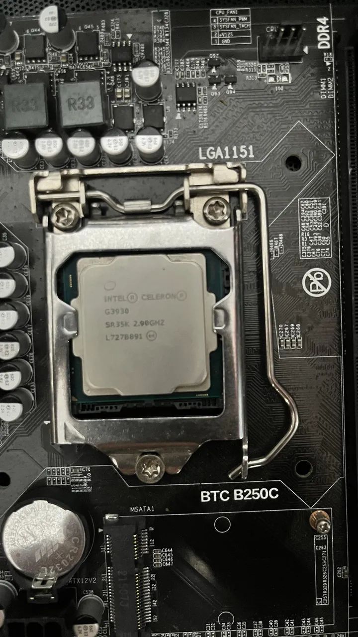 Kit Intel Celeron 7ª Geração + Placa Mãe B250C BTC - Foto 3