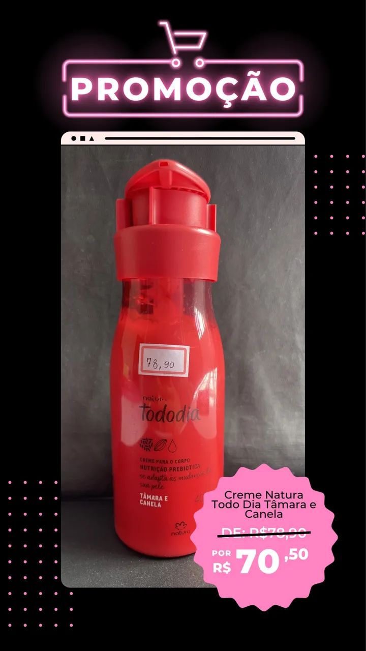     Creme Corporal Tododia Tâmara e Canela 400ml