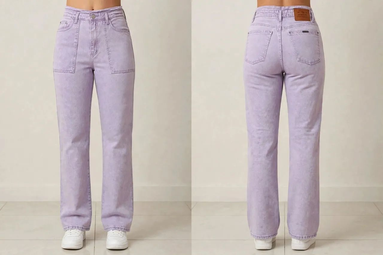CALÇA JEANS LILÁS DAMILLER CONSERVADA - Foto 3