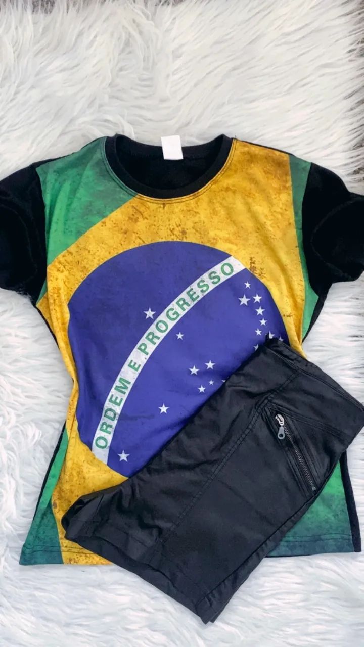 Conjunto shorts clock House Napa e camiseta moda Brasil - Foto 3
