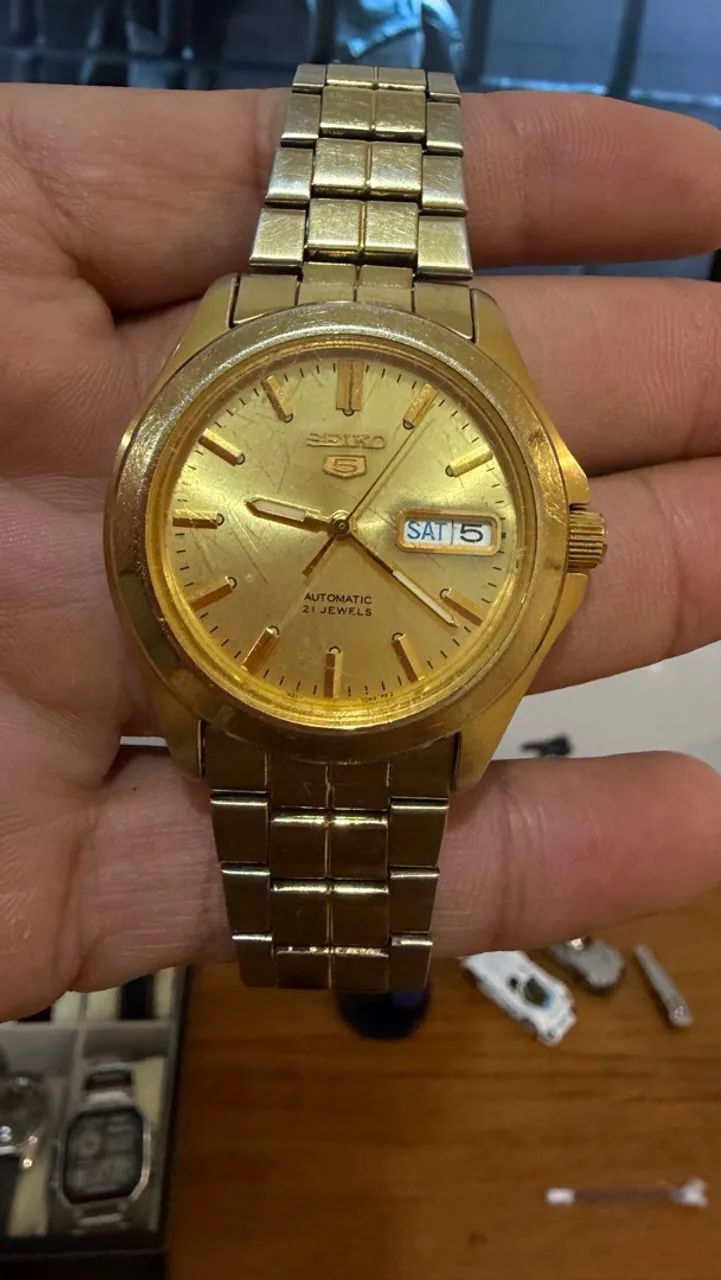 Seiko 5 automatic full gold snkk98b1 - Foto 2