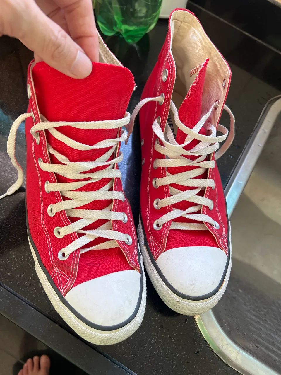 Tênis allstar vermelho cano médio  - Foto 3