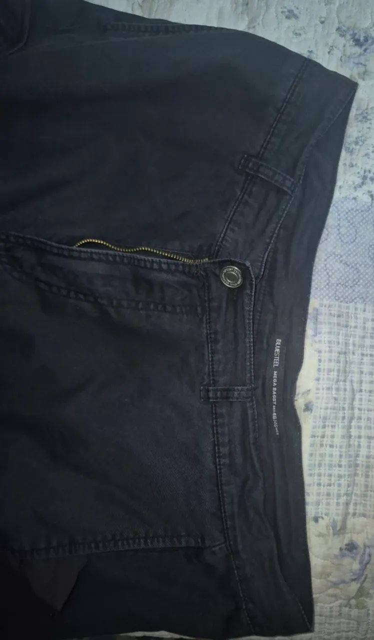 CALÇA MEGA BAGGY 46 VIRA SHORT! - Foto 3