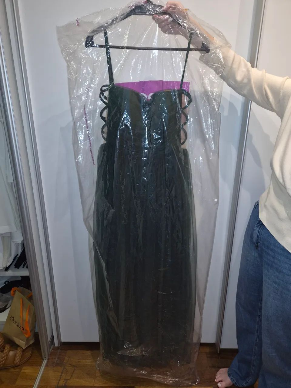 Vestido longo, estilo princesa de tule verde. IMPECÁVEL!  - Foto 4