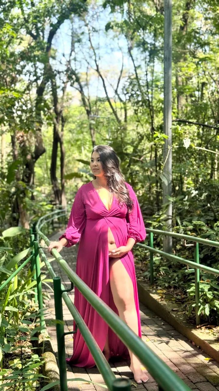 Vestido para ensaio gestante 