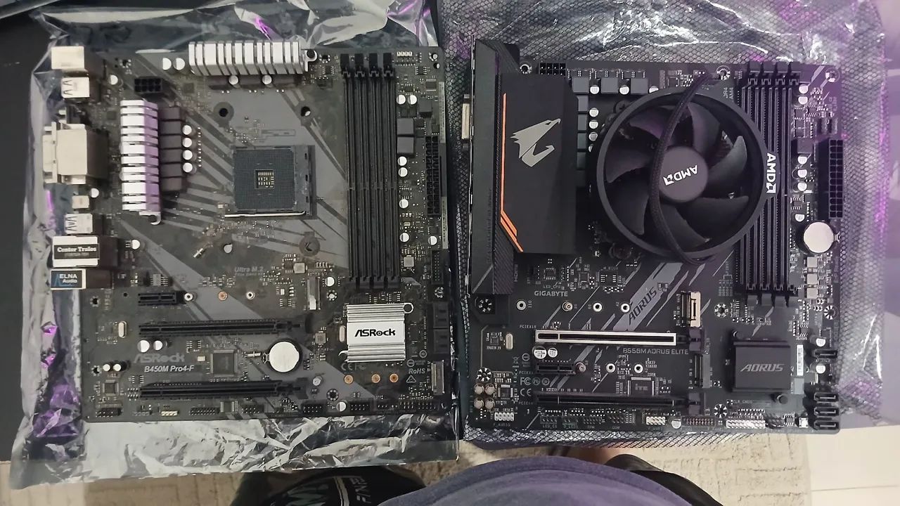 B550 AORUS ELITE E B450 PRO4-F