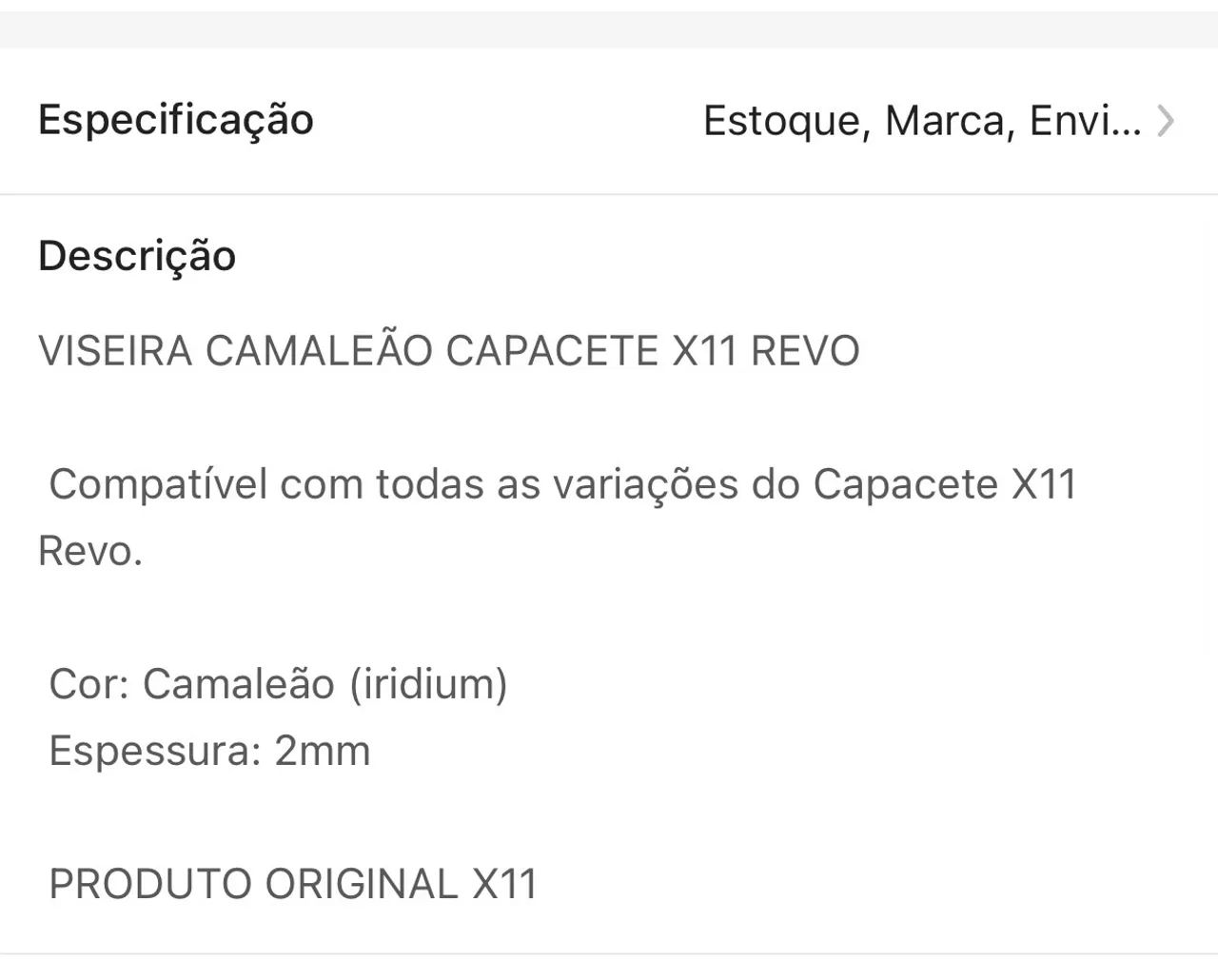Viseira para capacete X11 - Foto 2