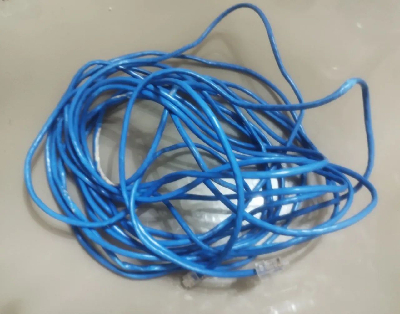 Cabo rede internet crimpado 