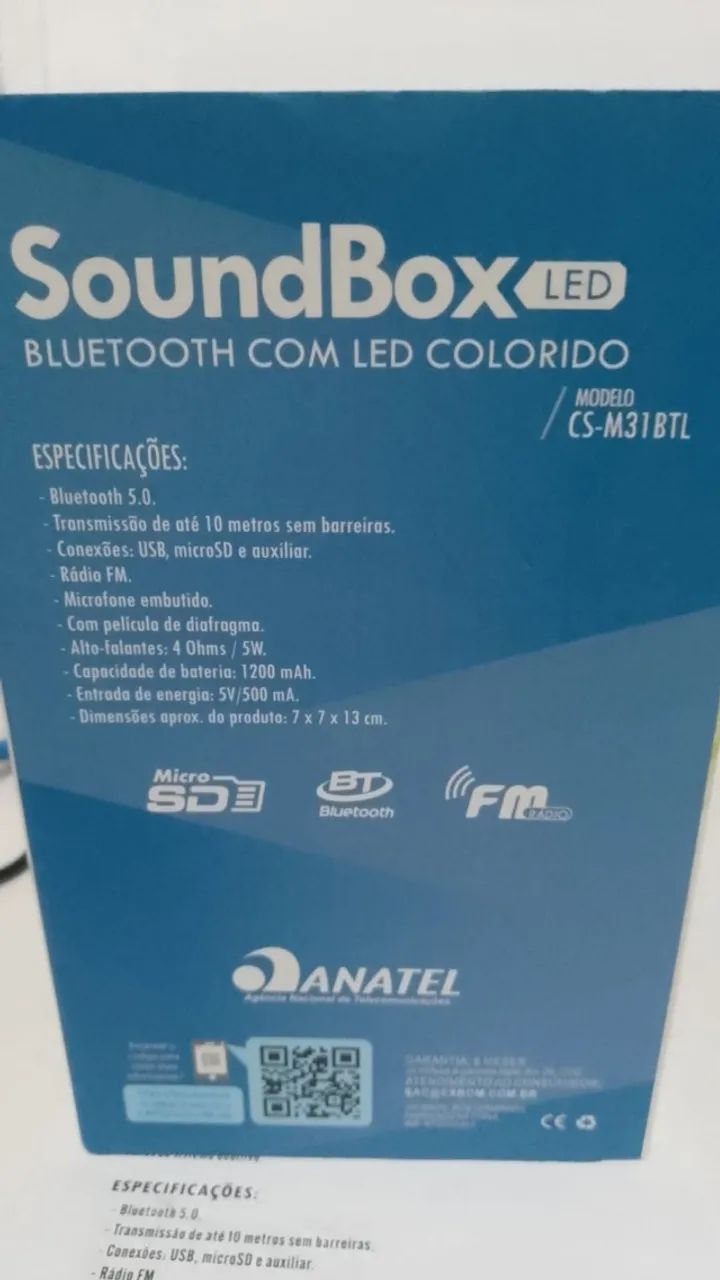 Caixa De Som Bluetooth Multimidia Cs-m33bt Azul Exbom - Foto 4