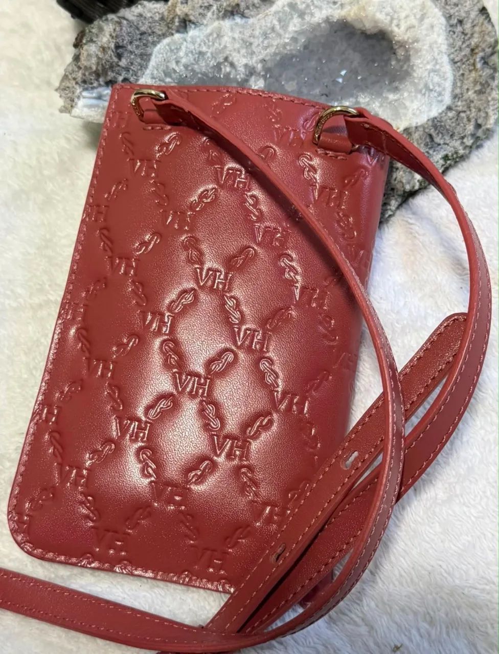 Bolsa porta celular Victor Hugo rosé - Foto 5