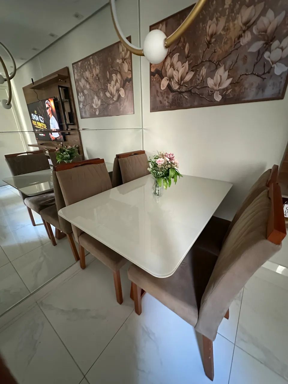 Mesa de vidro 4 lugares - Foto 2