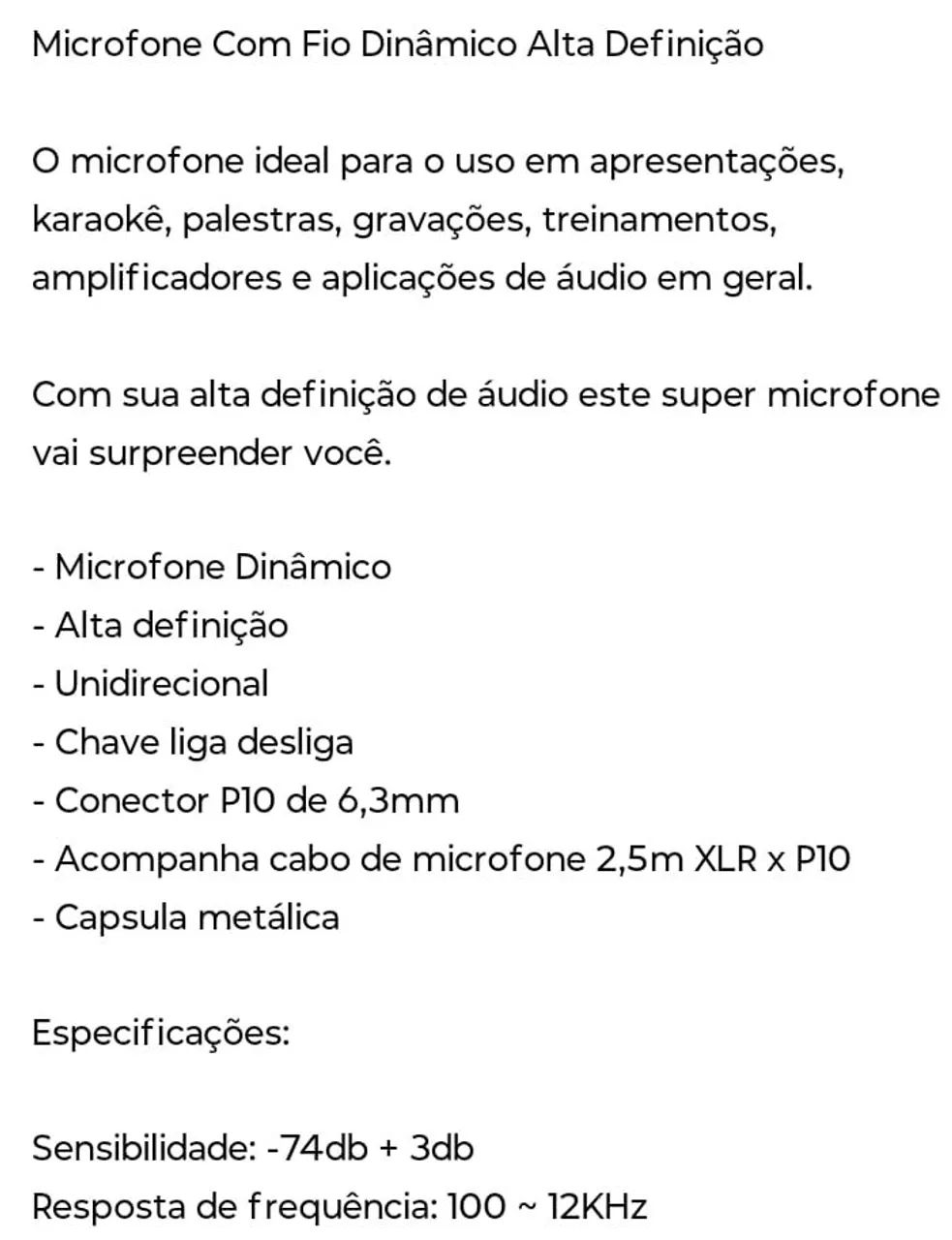 Vendo microfone lelong com fio  - Foto 3