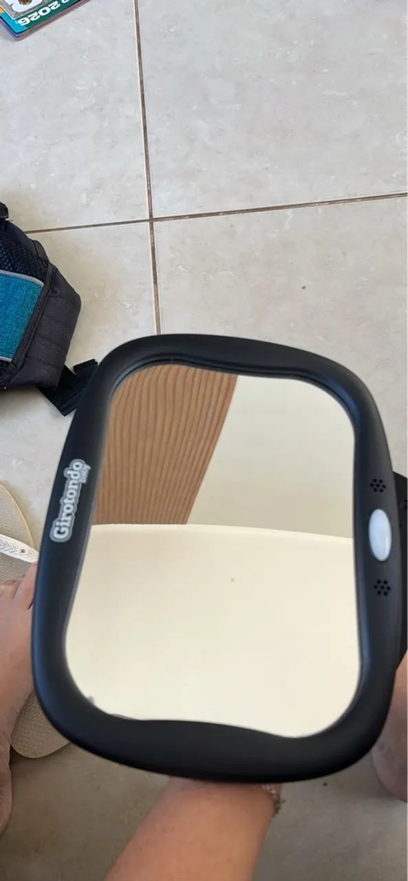 Espelho para carro bebe retrovisor, com luz.  - Foto 3