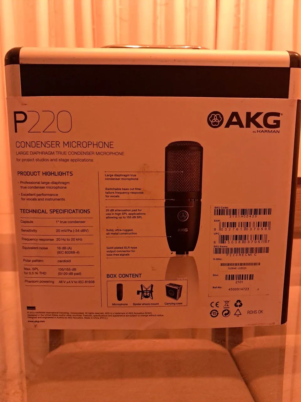 Microfone AKG P220 condensador cardioide - Foto 5