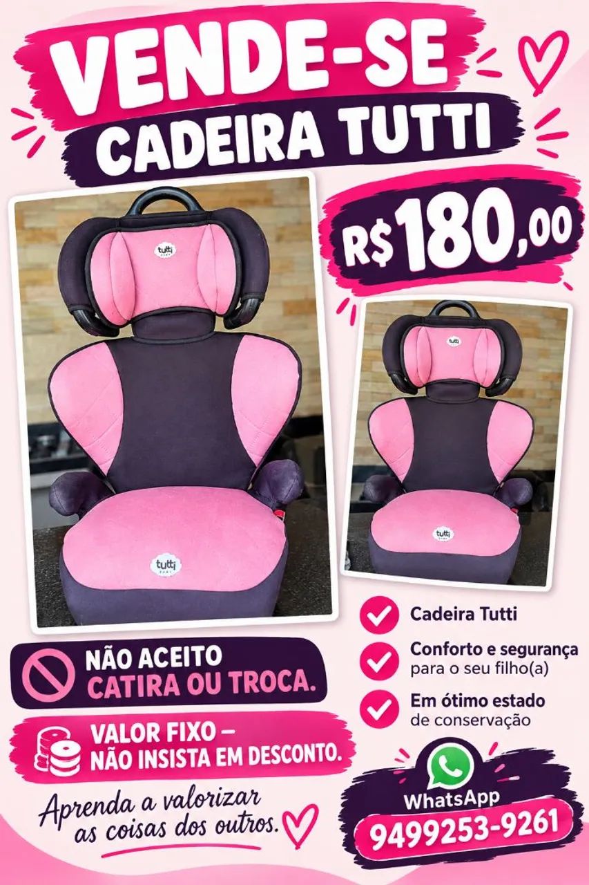 Cadeirinha/ Cadeira infantil