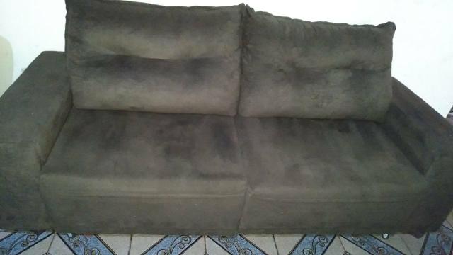 Sofá retratil 3 lugares Suede Phormatta - Foto 2