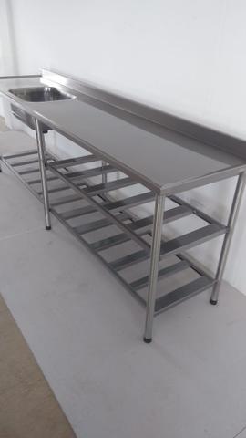 Pias grande gradeada 100% inox qualidade excelente - Foto 2