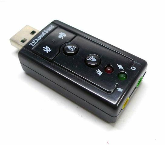 Placa de som USB. Adaptador de fone de ouvido (Áudio Micro)