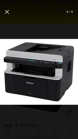 Impressora a laser DCP 1617 pouco usada, valor $ 1100 - Foto 2