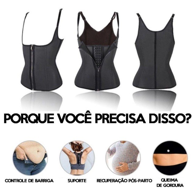 Cinta feminina com 2 camadas zíper alça colete - nova - Foto 4