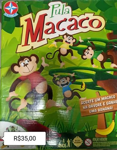 Jogo Pula Macaco Acerte o Macaco na Árvore Estrela - Verde