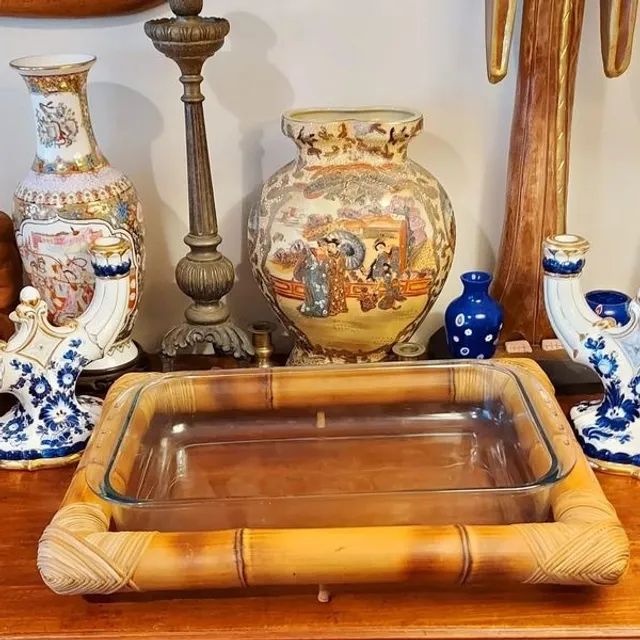 Travessa Marinex mais suporte em bambu