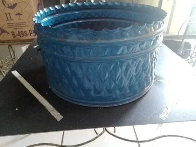 Cachepôs antigo de metal  27 x 15 - Foto 3