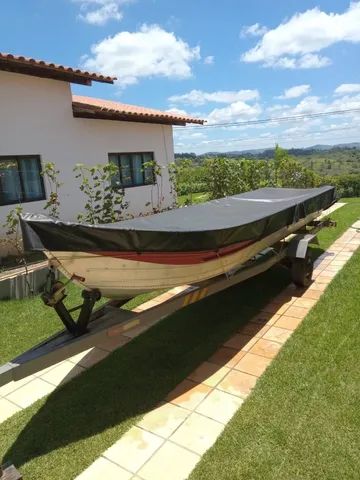 Barco de Aluminio 6 metros com motor 15 - Foto 5