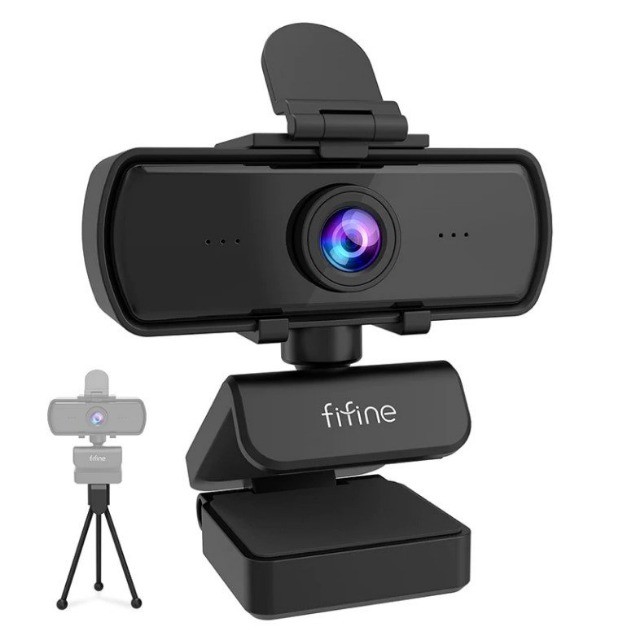 Webcam Fifine Streaming k420, HD 1440p, Com Mic. USB, 12x 18,93