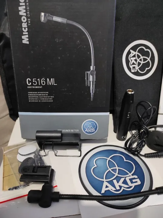 microfone AKG C516ML condenser instrumentos completo acessórios