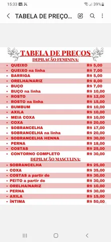 Depilacao masculina e feminina
