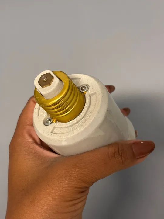 2 pç bocal de porcelana adaptador de E27 para E40 - Foto 4