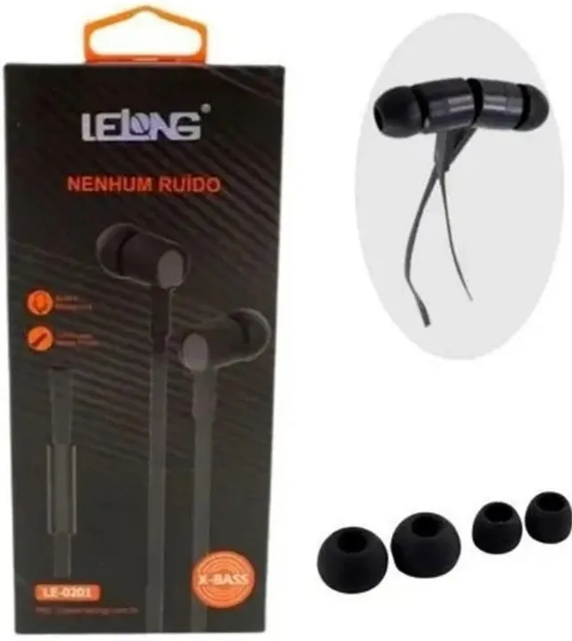 Fone de Ouvido  com X-Bass  LeLong LE-0201