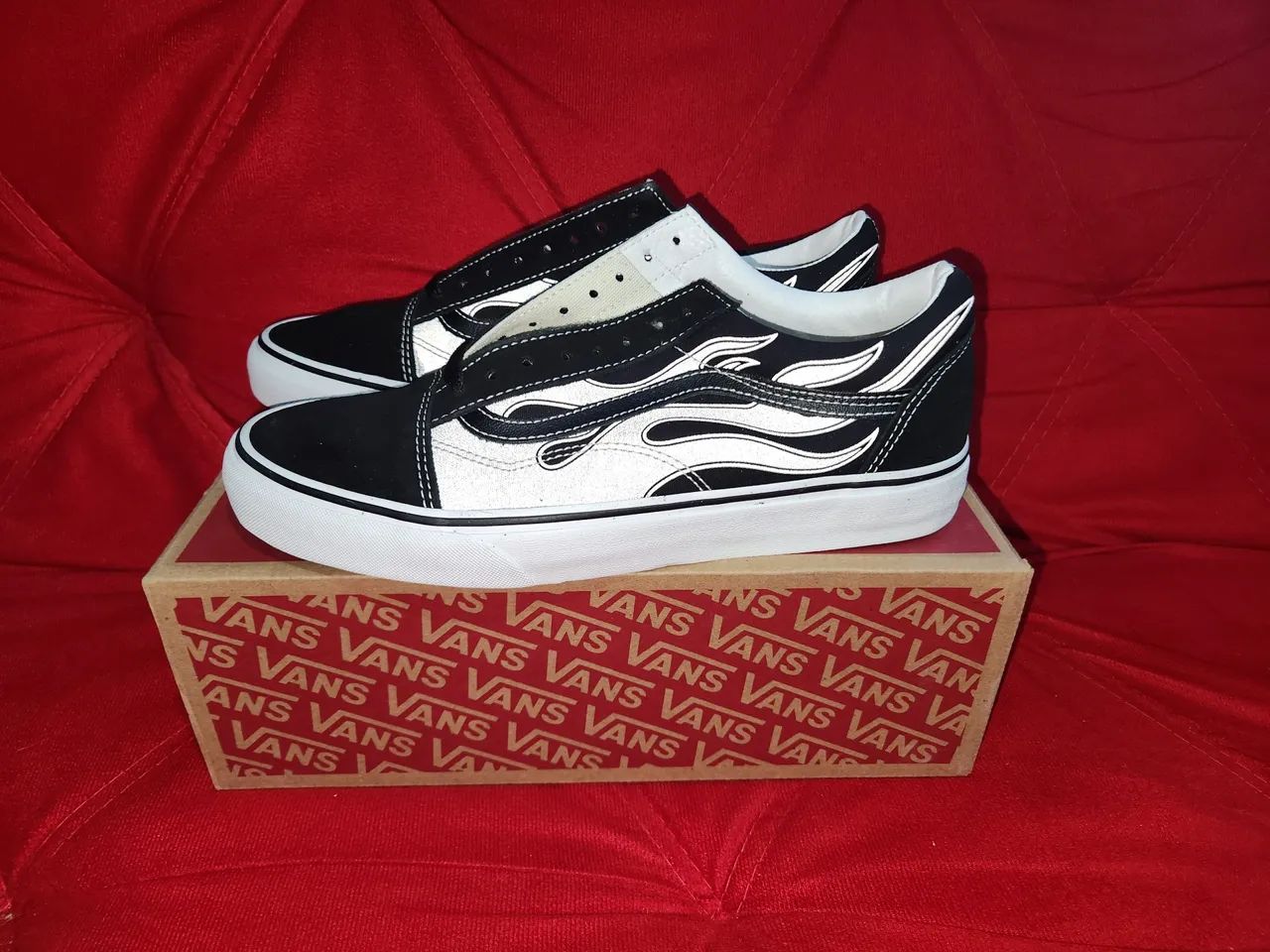 Tênis Vans Old Skool Flame Preto - Foto 2