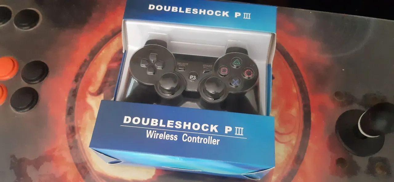 controle ps3 sem fio + cabo carregamento - já é o menor preço - Foto 3