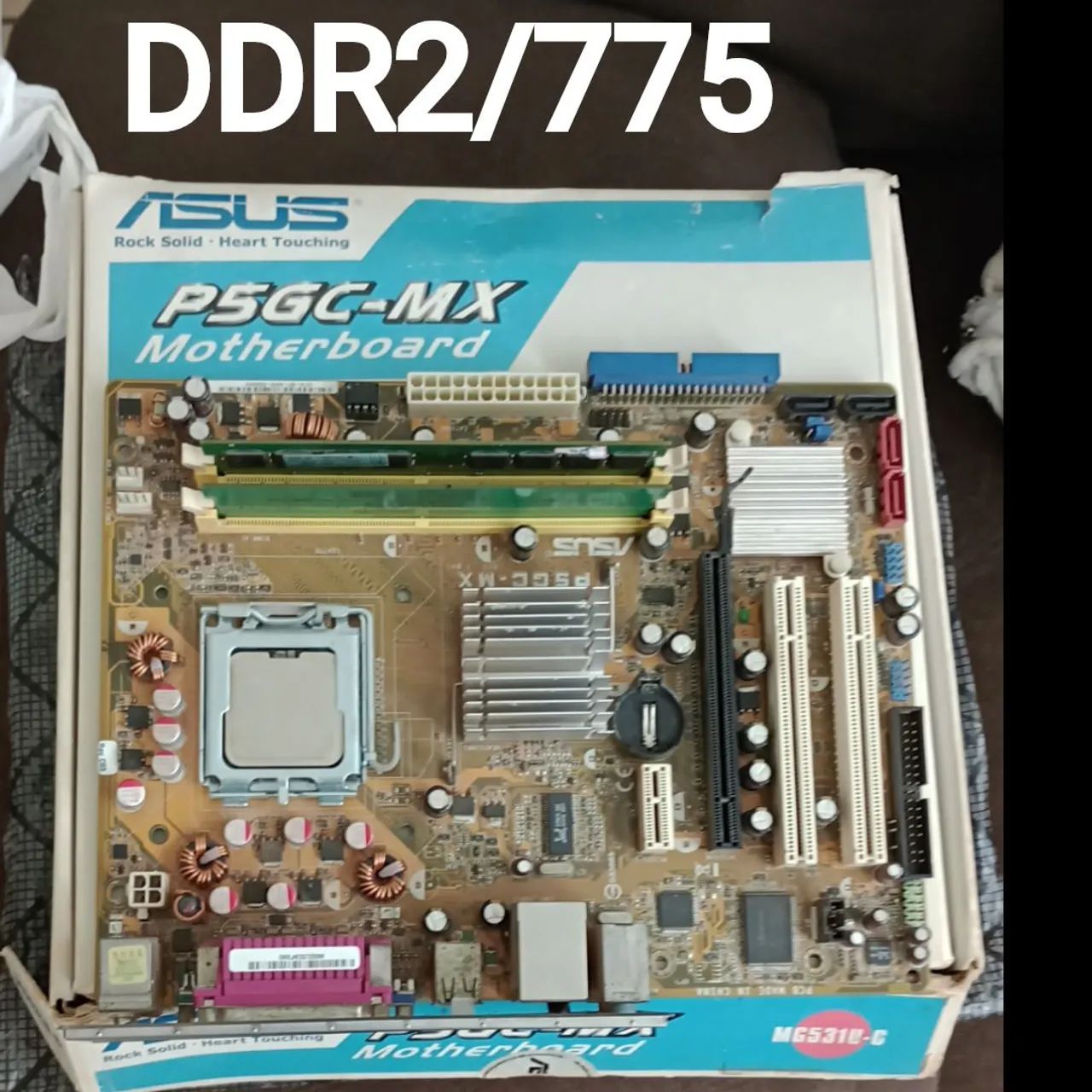 PLACA Mãe DDR2 LGA 775+Espelho+Caixa+Processador+memorias
