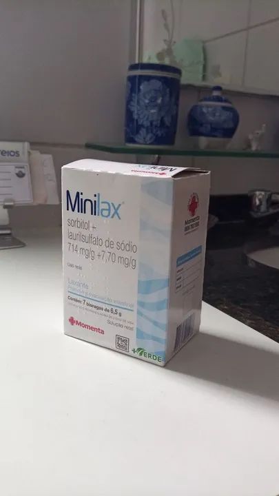 Minilax (sorbitol + laurilsulfato de sódio 714 mg/g + 7,7 mg/g)