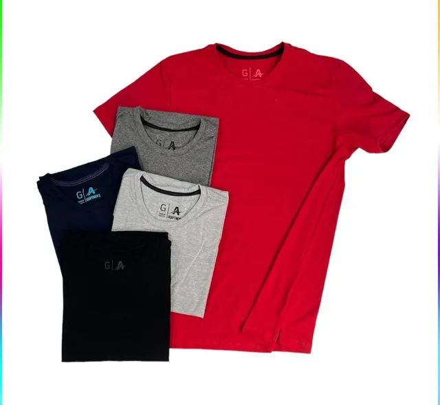Camisa Cotton Masculina Gola Redonda 