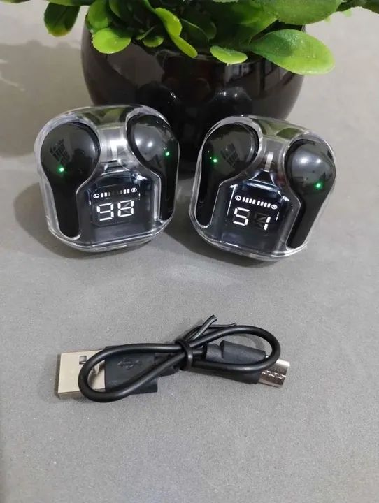 Air31 Fone Gamer Bluetooth 5.3/Case em cristal/Cancelamento Ruído/Visor LCd - Foto 3