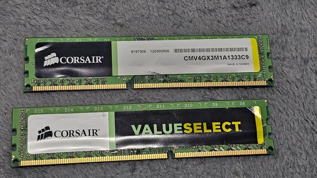 8GB (2x 4GB) DDR3 Corsair value select 1333mhz