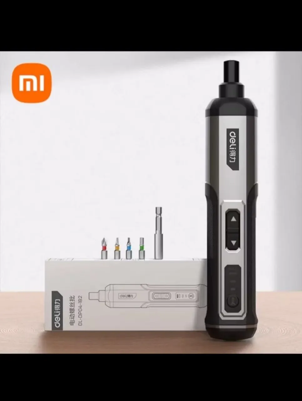 Parafusadeira Elétrica Xiaomi Deli - Kit Com acessórios bateria 2000ma