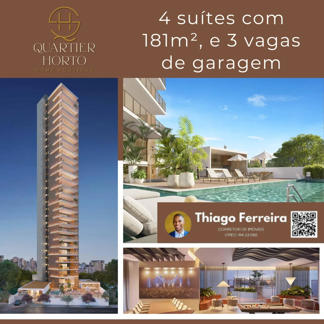 Quartier Horto, 4 Suíte Em 181M² E 3 Vagas De Garagem No Horto Florestal. 1NHSKHF