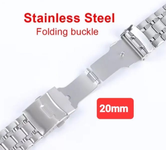 Pulseira de relogio aço inoxidável unisex de 20mm - Foto 5