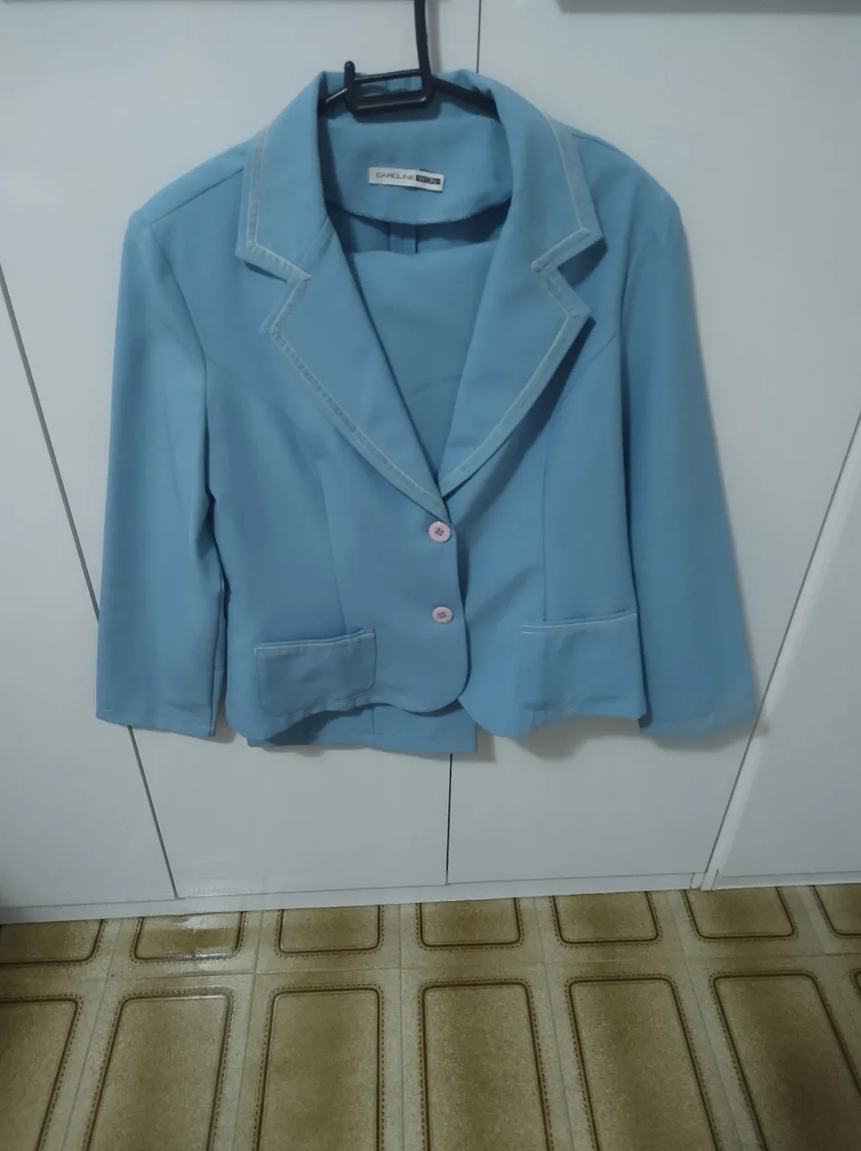 Conjunto Social Feminino Azul Claro