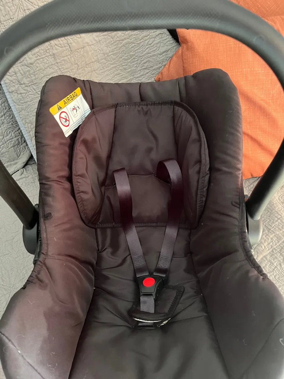 Bebê conforto + base + almofada redutora