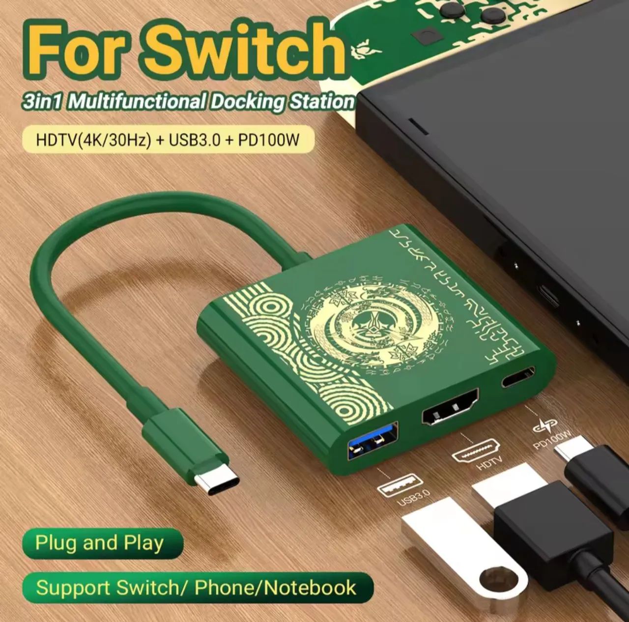 Dock 3x1 para Nintendo Switch 